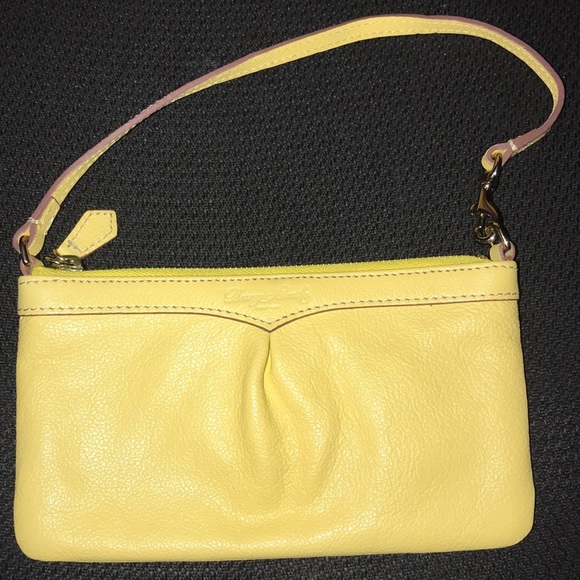 Dooney and Bourke Yellow Leather Wristlet - Picture 4 of 7